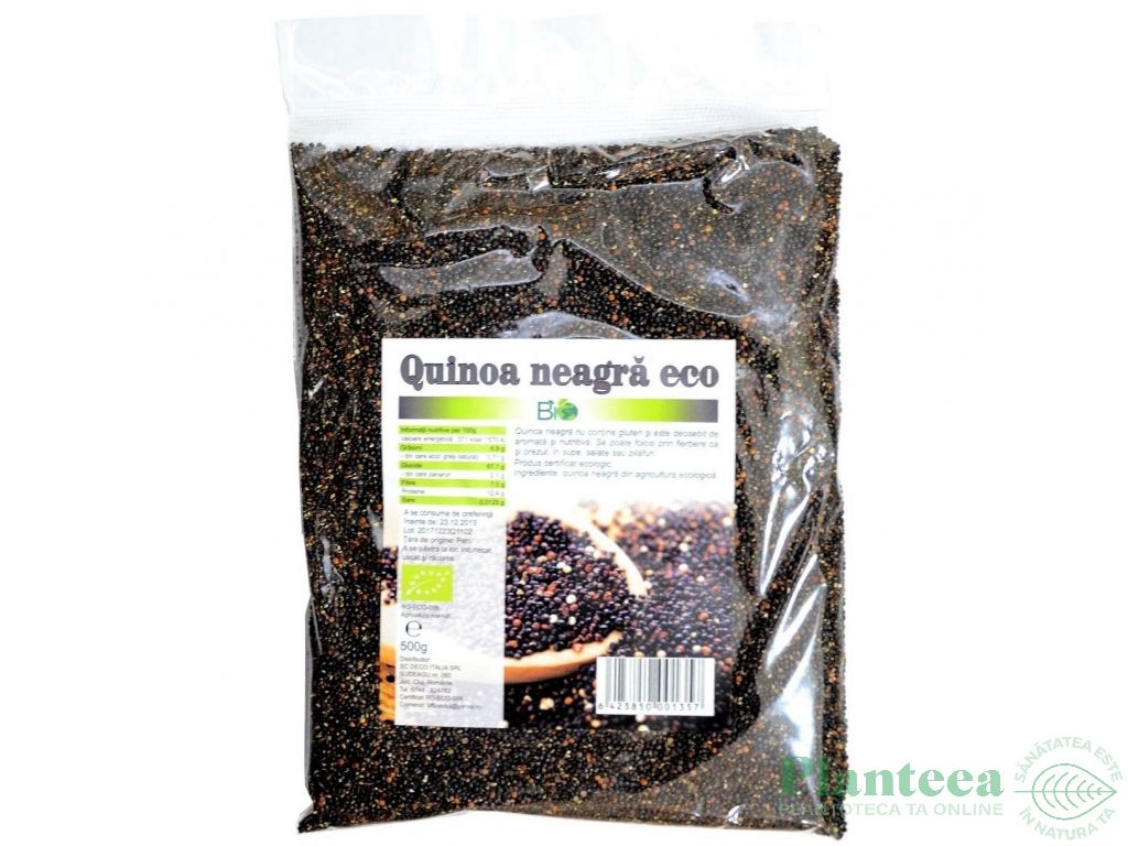 Quinoa neagra boabe 500g - DECO ITALIA
