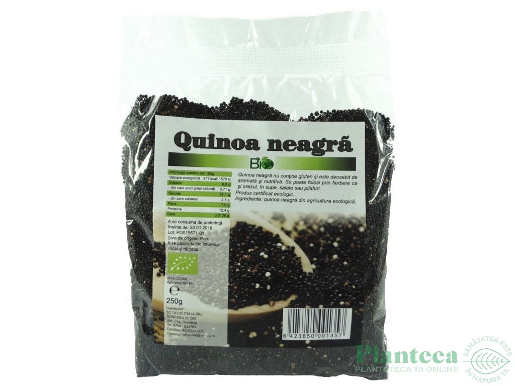 Quinoa neagra boabe eco 250g - DECO ITALIA