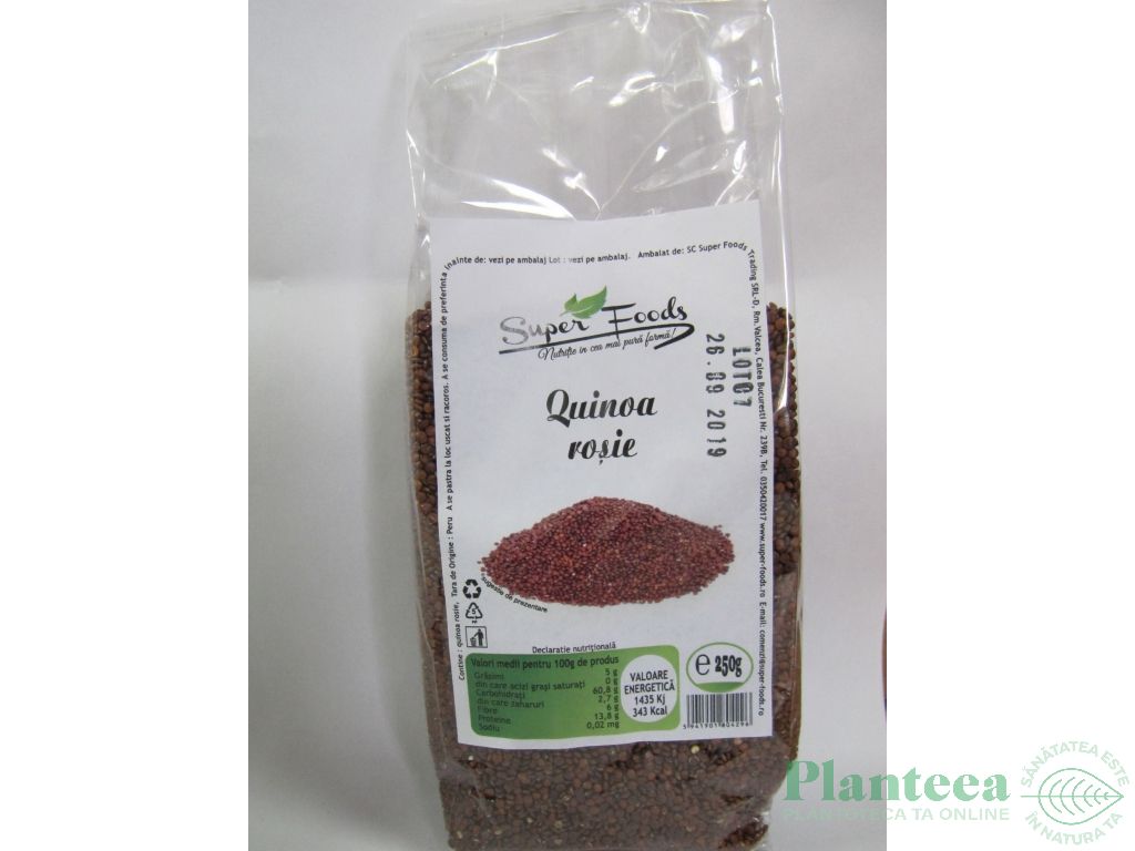 Quinoa rosie boabe 250g - SUPERFOODS