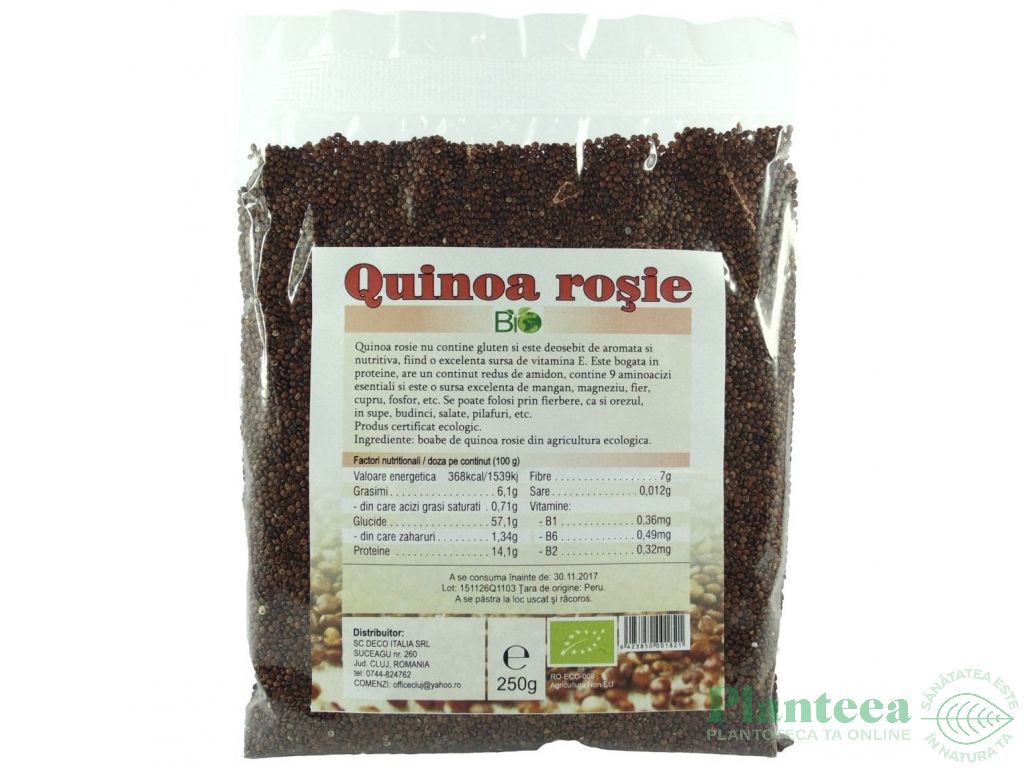 Quinoa rosie boabe eco 250g - DECO ITALIA