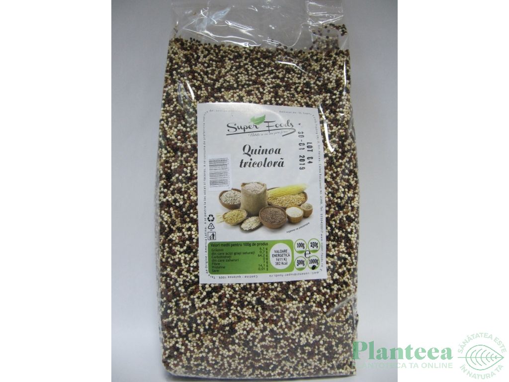 Quinoa tricolor boabe 1kg - SUPERFOODS