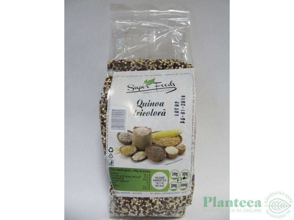 Quinoa tricolor boabe 250g - SUPERFOODS