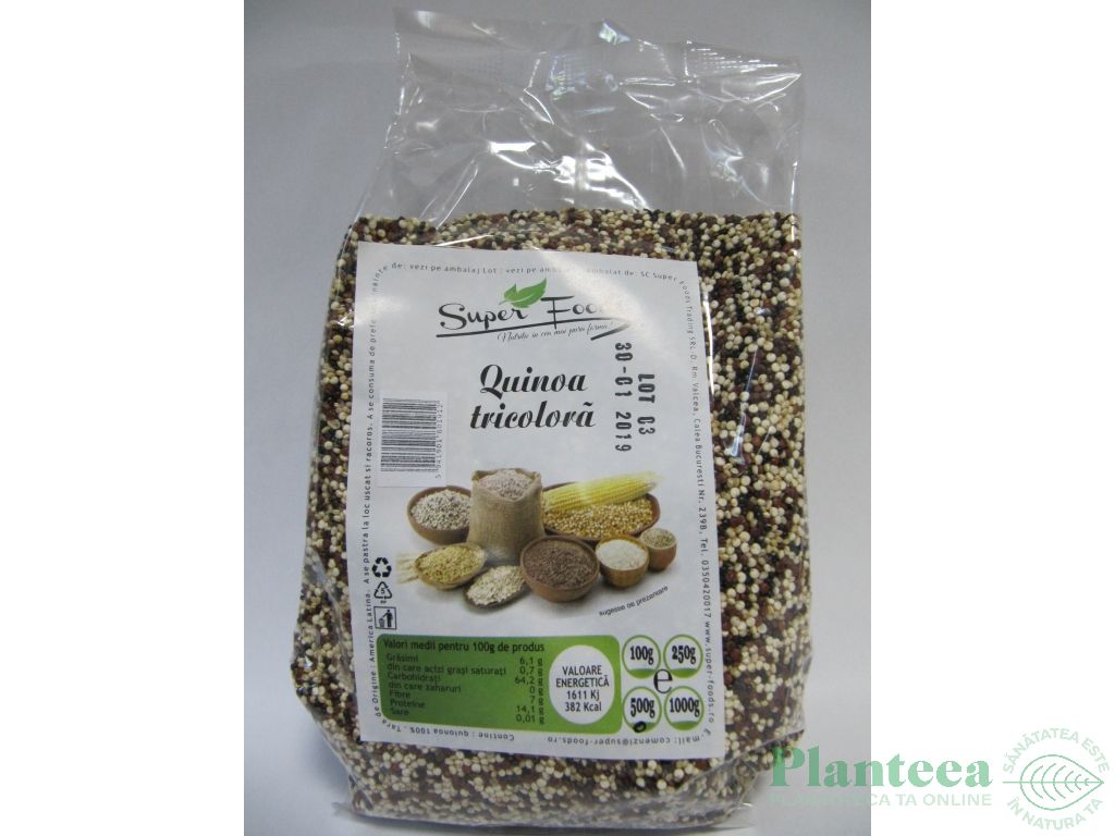 Quinoa tricolor boabe 500g - SUPERFOODS