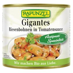 Conserva fasole alba gigant in sos rosii eco 320g - RAPUNZEL