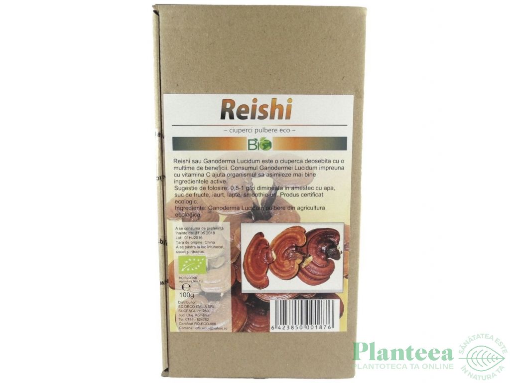 Pulbere Reishi [ganoderma lucidum] eco 100g - DECO ITALIA