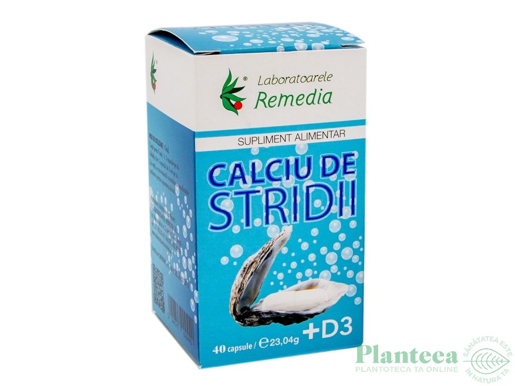 Calciu stridii D3 40cps - REMEDIA