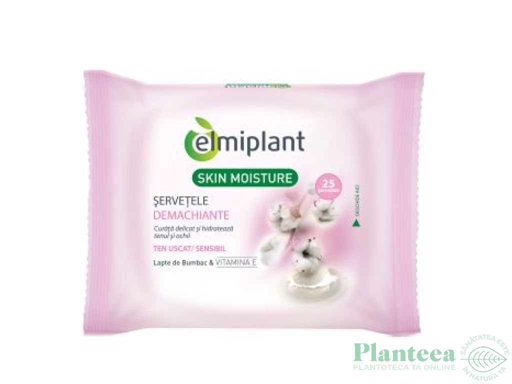 Servetele demachiante ten uscat/sensibil SkinMoisture 25b - ELMIPLANT