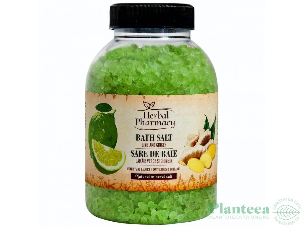 Sare baie lamaie verde ghimbir 1,2kg - HERBAL PHARMACY