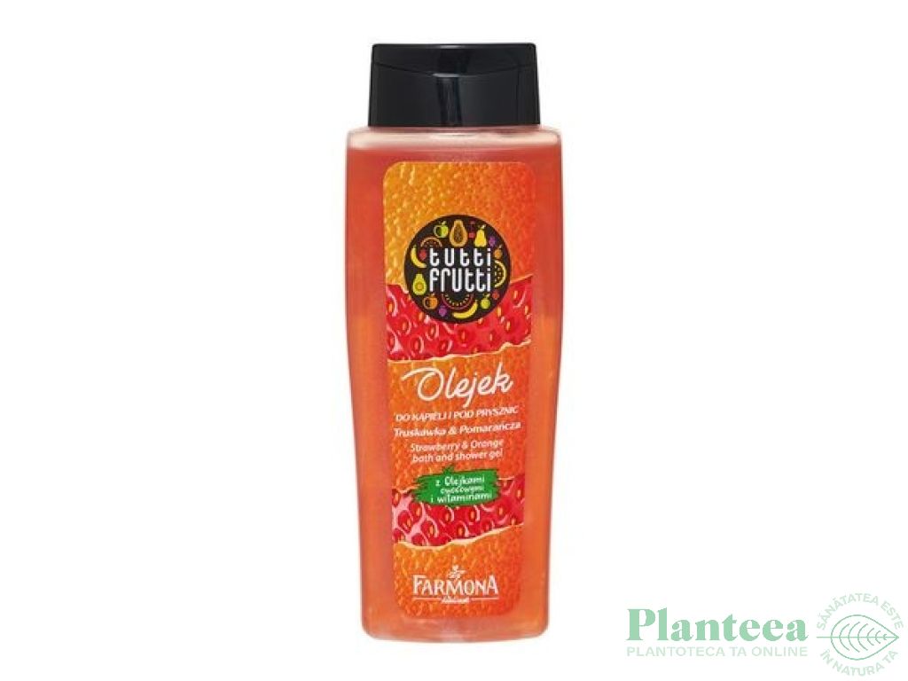 Gel dus portocale capsuni Tutti Frutti 100ml - FARMONA