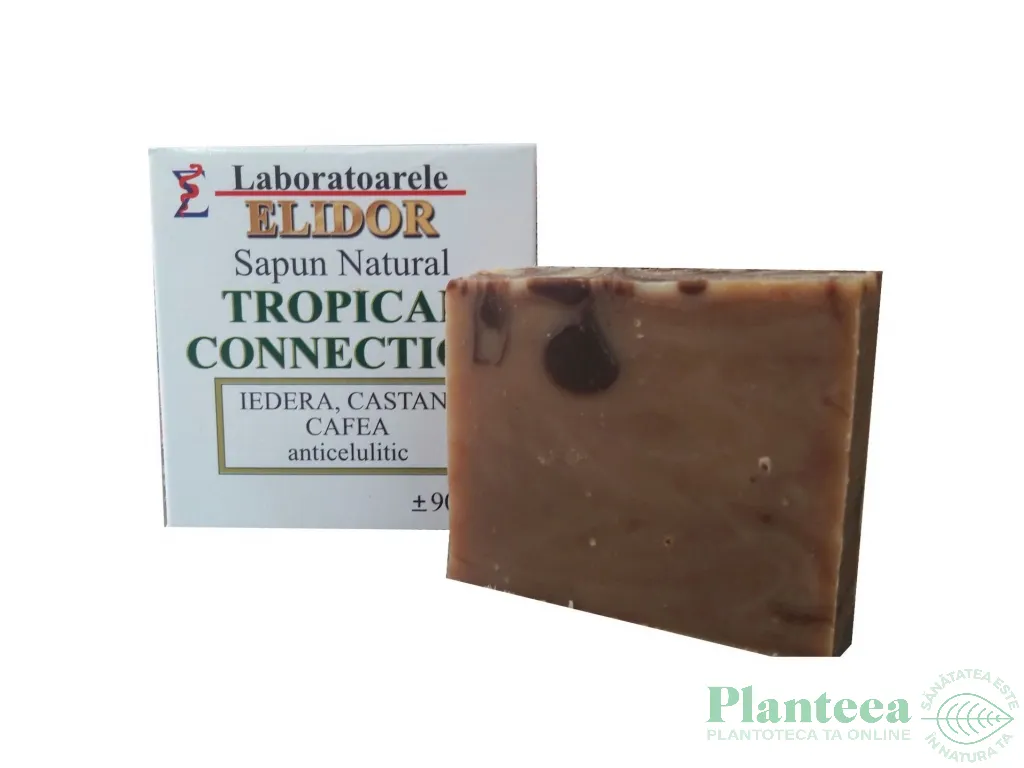 Sapun natural anticelulitic iedera castan cafea Tropical Connection 90g - ELIDOR