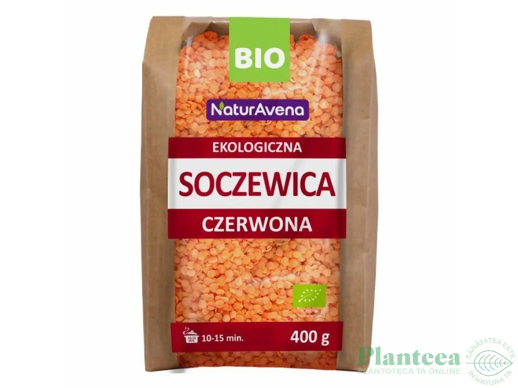 Linte rosie boabe bio 400g - NATUR AVENA