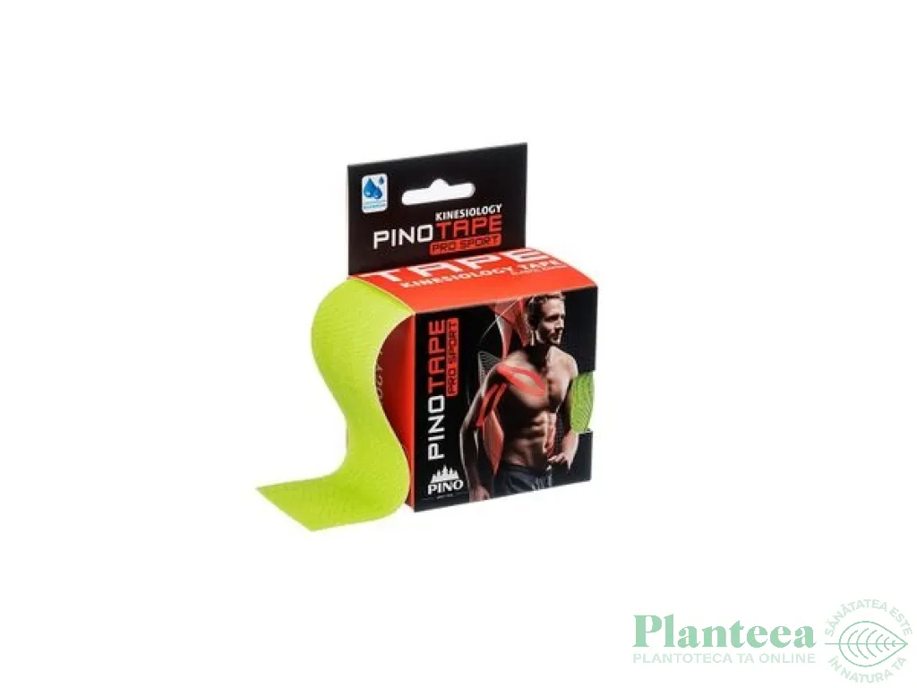 Banda kinesiologica bumbac lime {5cmx5m} Pro Therapy 1b - PINO