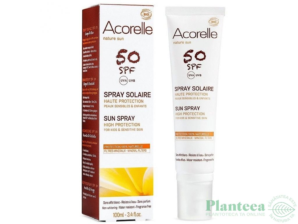 Spray protectie solara spf50 100ml - ACORELLE