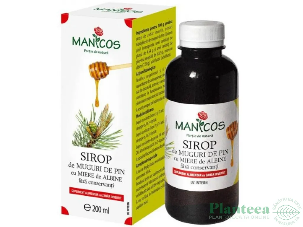 Sirop muguri pin miere 200ml - MANICOS