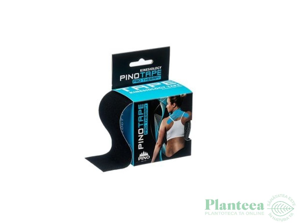 Banda kinesiologica bumbac negru {5cmx5m} Pro Therapy 1b - PINO