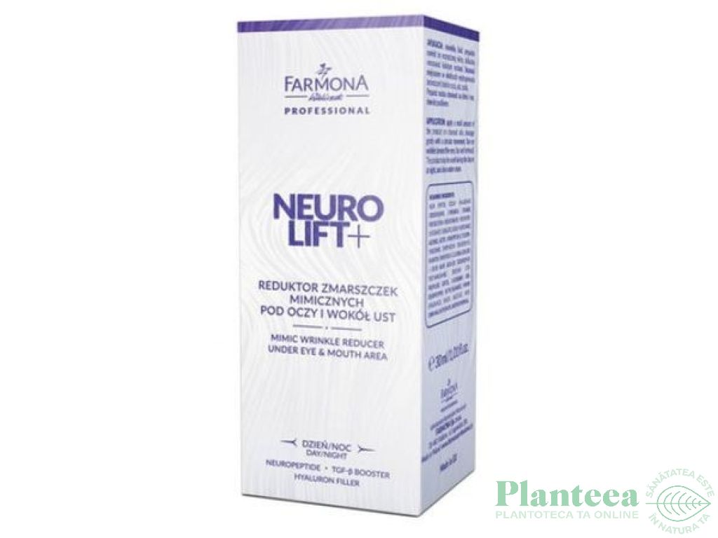 Crema reductor riduri expresie zona ochi gura Neuro Lift+ 30ml - FARMONA