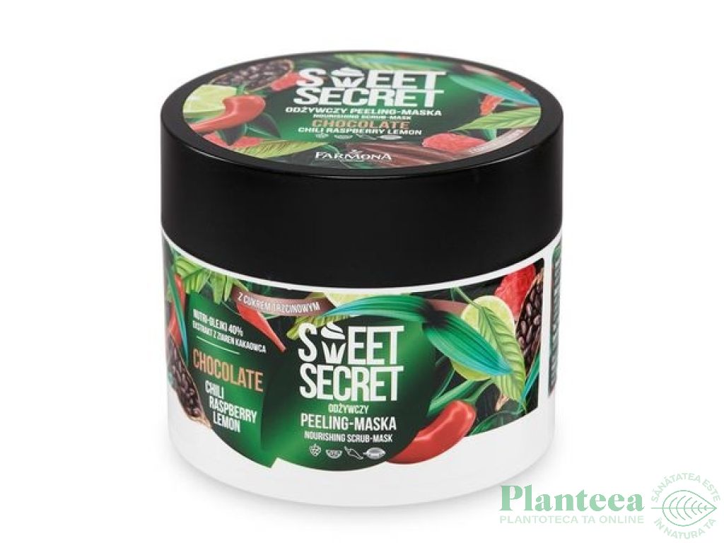 Masca scrub corp nutritiva zahar trestie Sweet Secret 200g - FARMONA