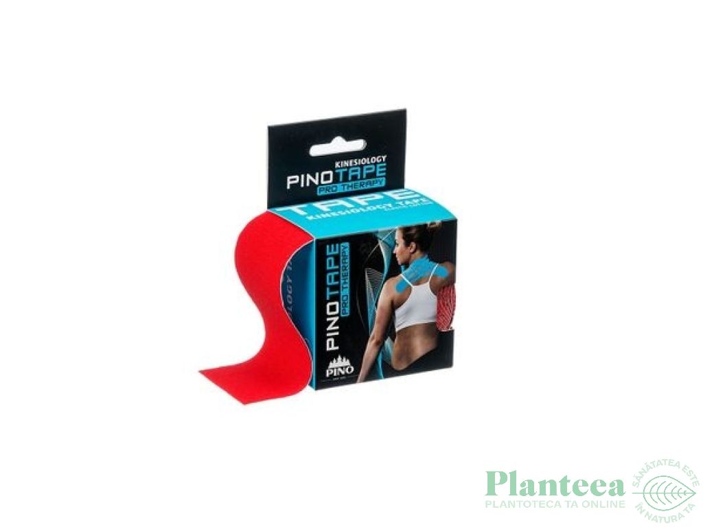 Banda kinesiologica bumbac rosu {5cmx5m} Pro Therapy 1b - PINO