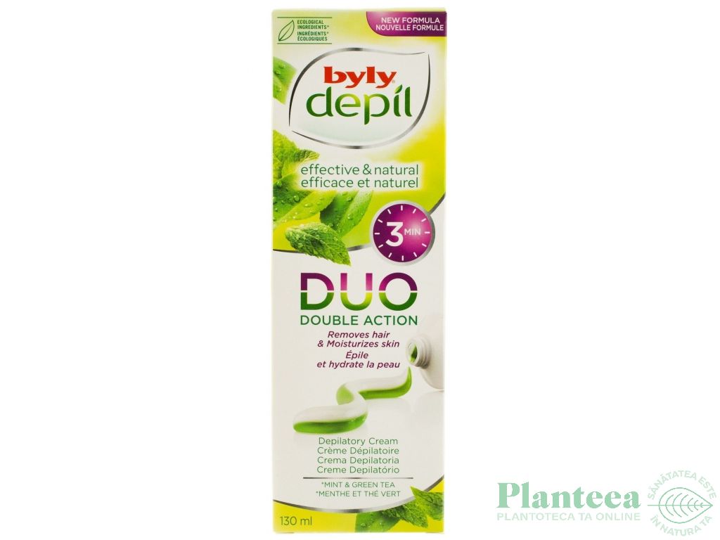 Crema depilatoare menta ceai verde 130ml - BYLY