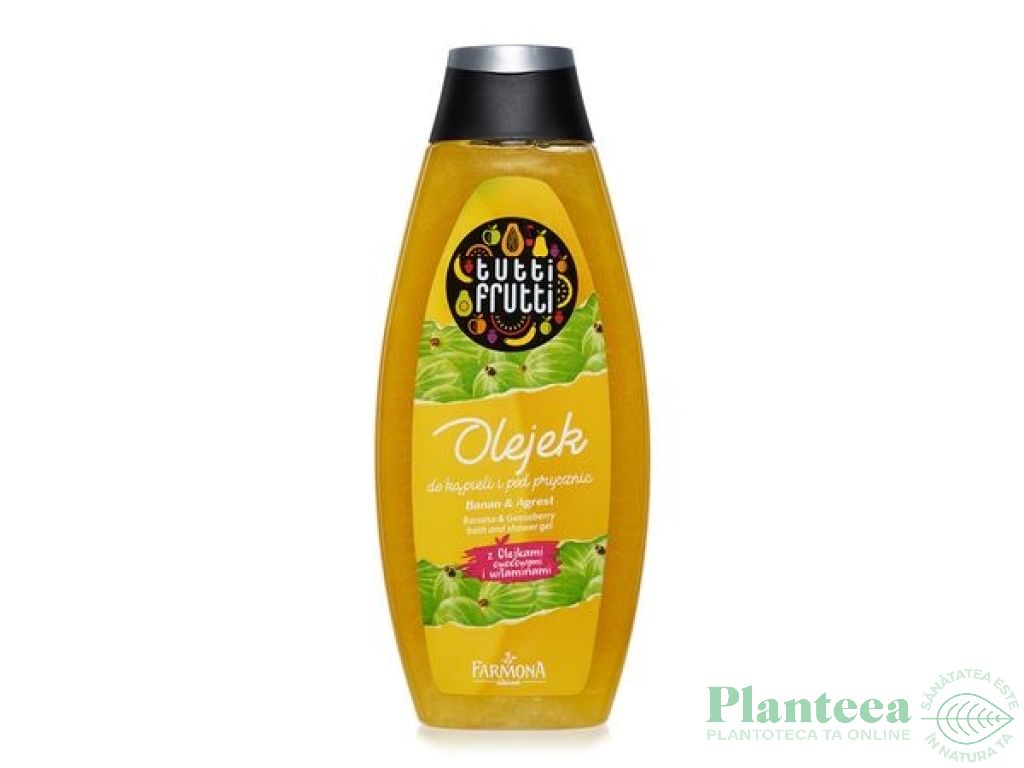 Ulei baie dus banane agrise Tutti Frutti 425ml - FARMONA