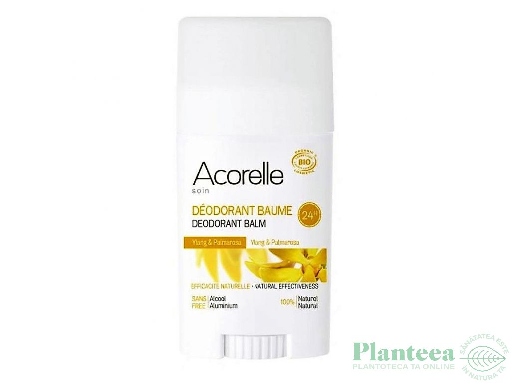 Deodorant stick eficacitate maxima ylang ylang palmarosa 40g - ACORELLE