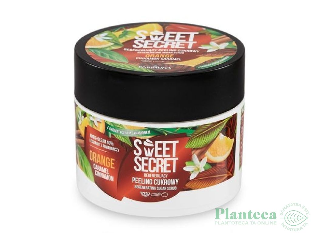 Sugar scrub corp regenerant scortisoara Sweet Secret 200g - FARMONA