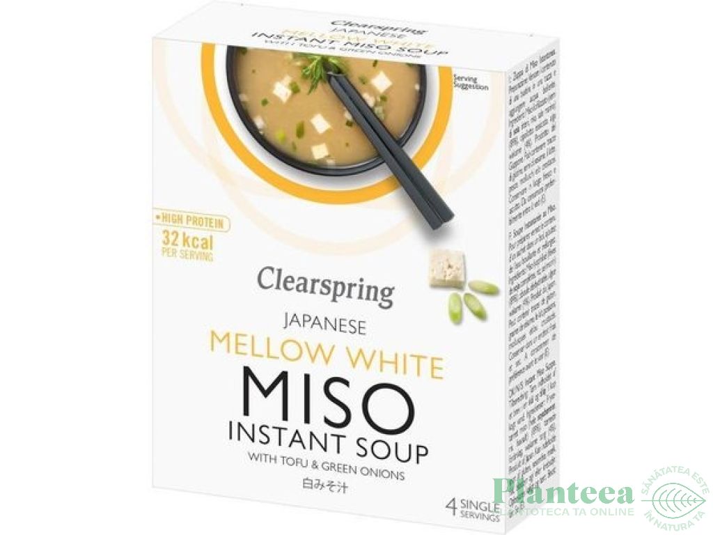 Supa instant miso alb moale tofu 4x10g - CLEARSPRING