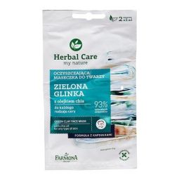 Masca fata argila verde Herbal Care 2x5ml - FARMONA