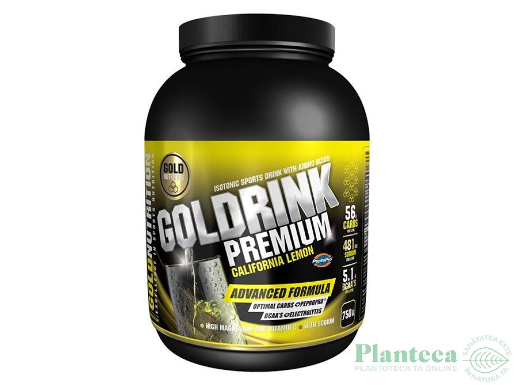 Pulbere energizanta Goldrink Premium BCAA`S lamaie 750g - GOLD NUTRITION