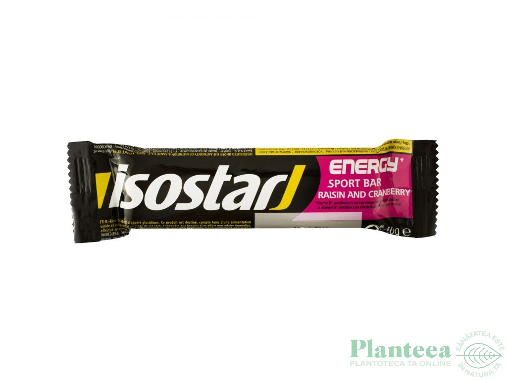 Baton energizant stafide merisoare High 40g - ISOSTAR