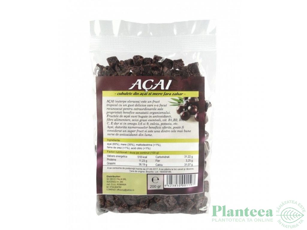 Acai mar cuburi uscate 200g - DECO ITALIA