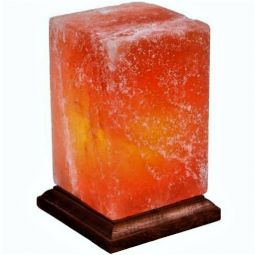 Veioza sare himalaya Prisma suport lemn 4kg - MONTE SALT CRYSTAL