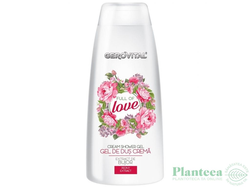 Gel dus crema bujor Full of Love 250ml - GEROVITAL