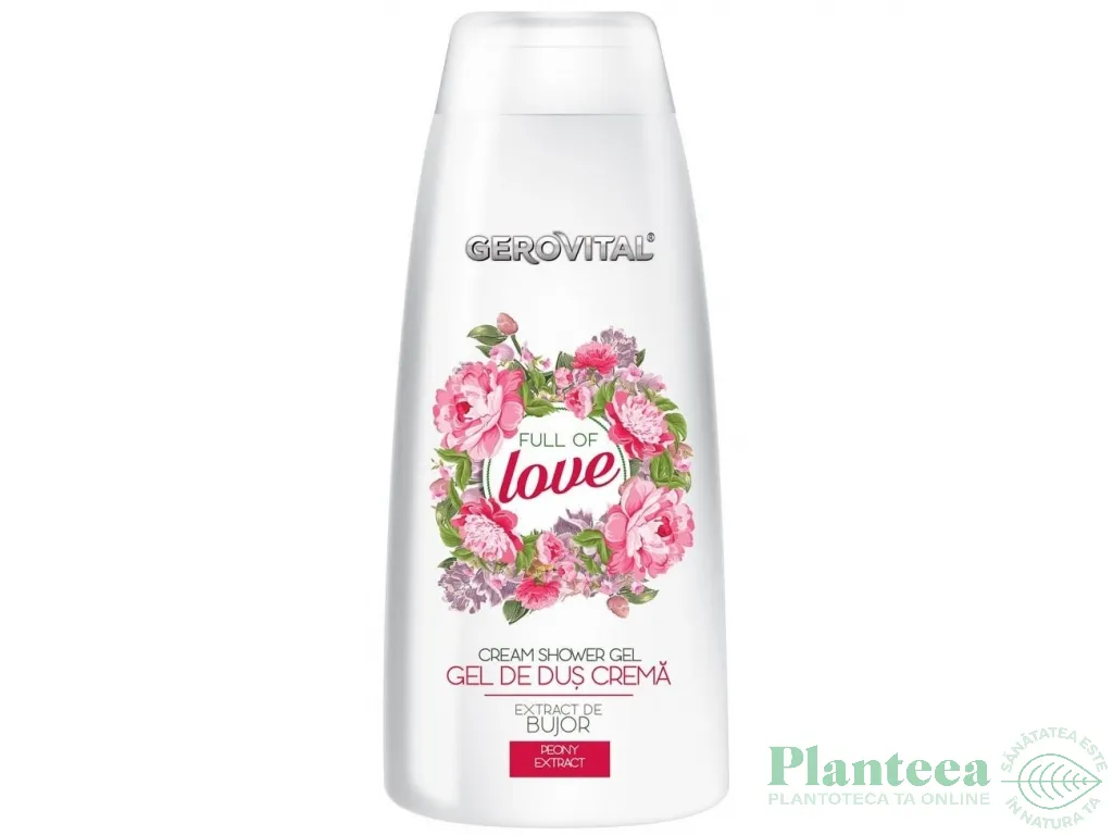 Gel dus crema bujor Full of Love 250ml - GEROVITAL