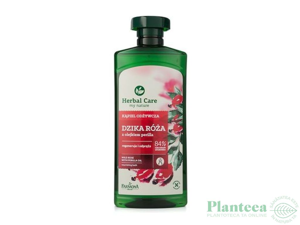 Gel dus trandafir salbatic ulei perilla Herbal Care 500ml - FARMONA
