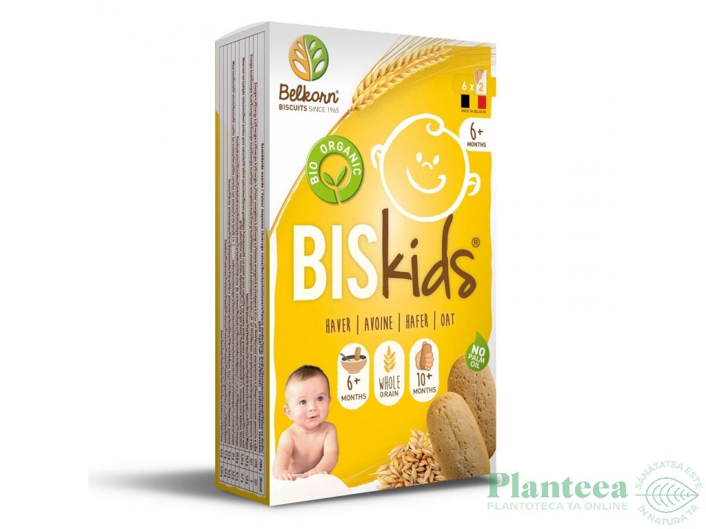 Biscuiti ovaz bebe +6luni BisKids eco 150g - BELKORN