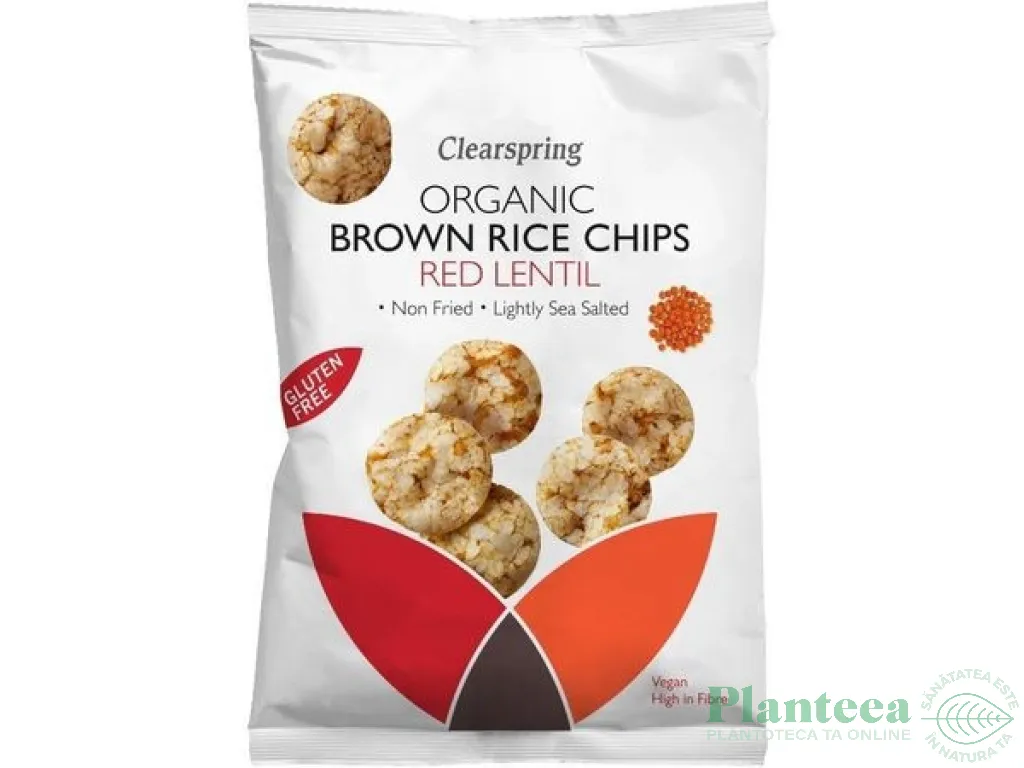 Chipsuri orez brun linte rosie eco 60g - CLEARSPRING