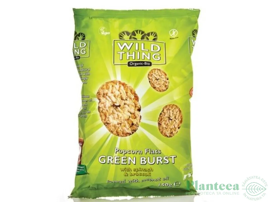 Snacks popcorn broccoli spanac 150g - ORGANICO
