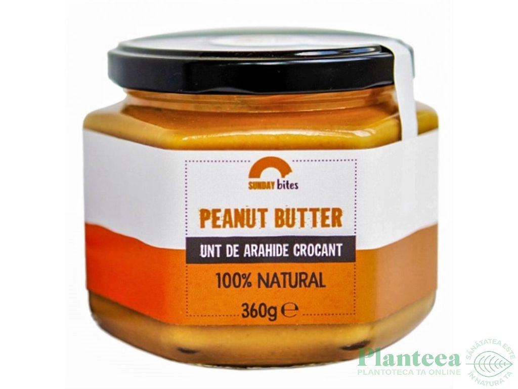 Unt arahide crocant natur 360g - SUNDAY BITES