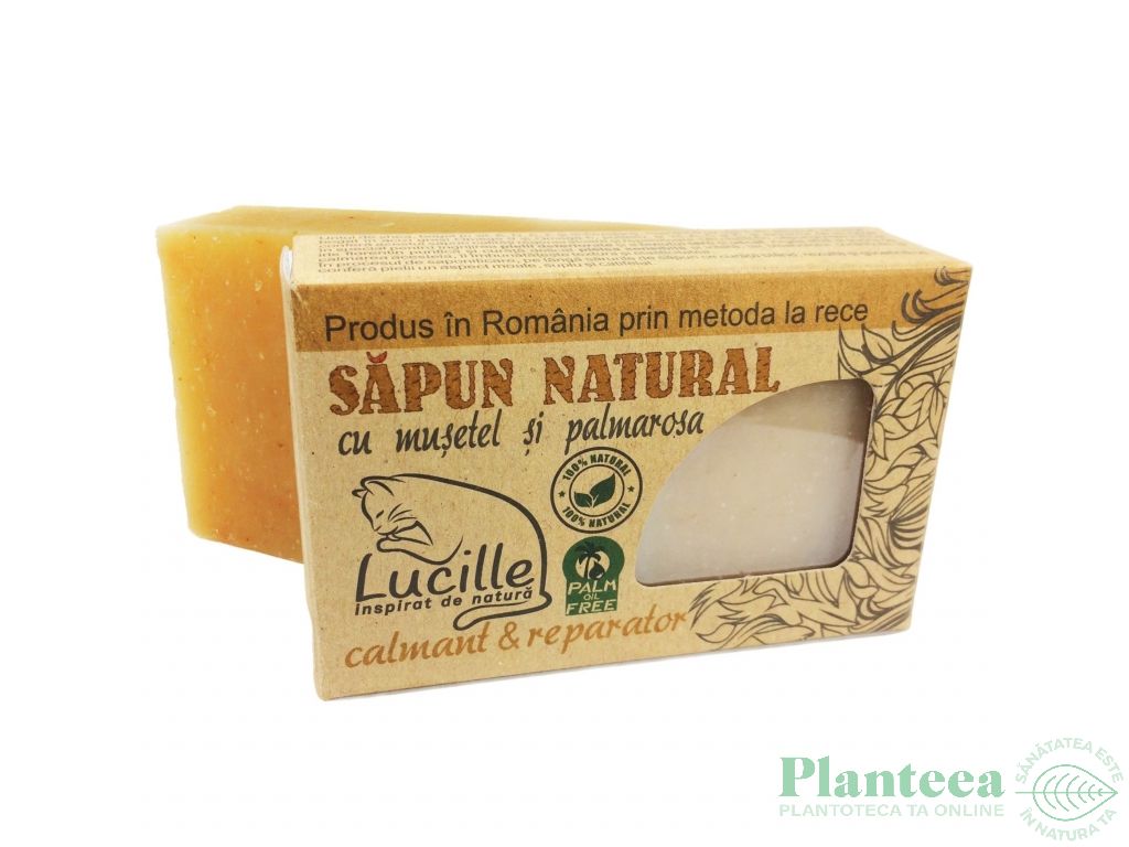 Sapun natural musetel palmarosa Lucille 90g - BLISS HERBAL