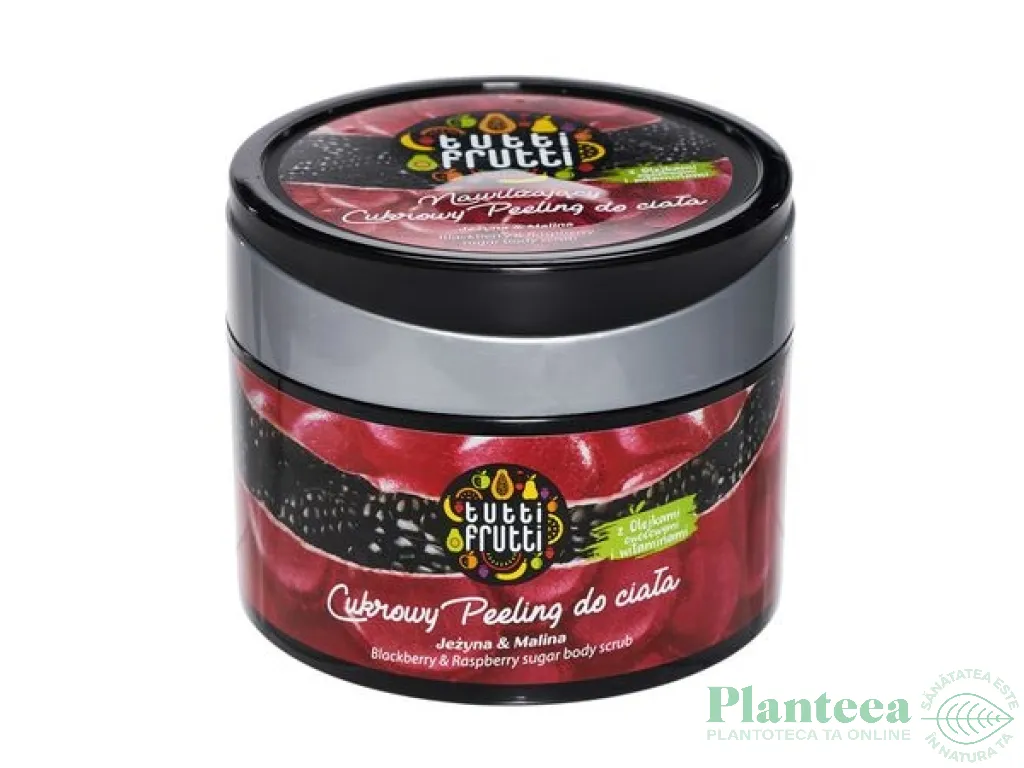 Sugar scrub corp mure zmeura Tutti Frutti 300g - FARMONA