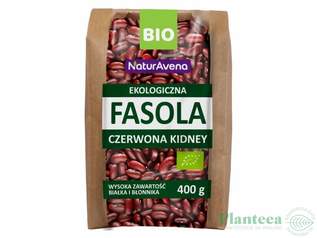 Fasole rosie boabe bio 400g - NATUR AVENA