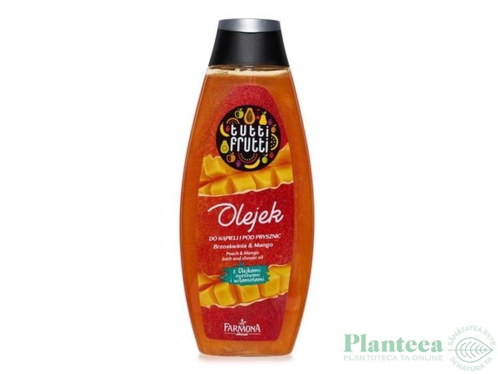 Ulei baie dus piersici mango Tutti Frutti 425ml - FARMONA