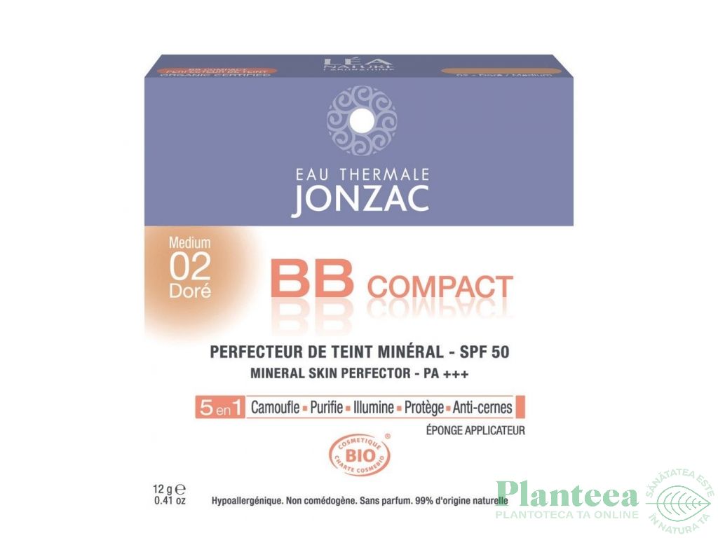 Fond ten BB compact spf50 ten inchis 12g - JONZAC