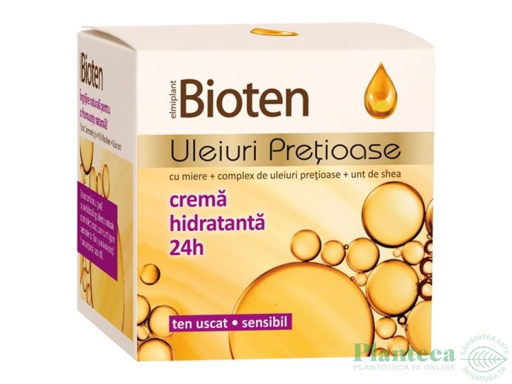 Crema hidratanta ten uscat/sensibil uleiuri pretioase Bioten 50ml - ELMIPLANT