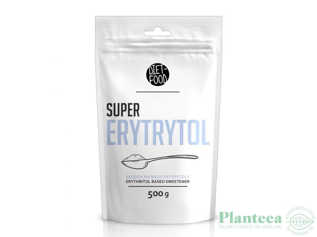 Eritritol indulcitor cristalizat natur 500g - DIET FOOD