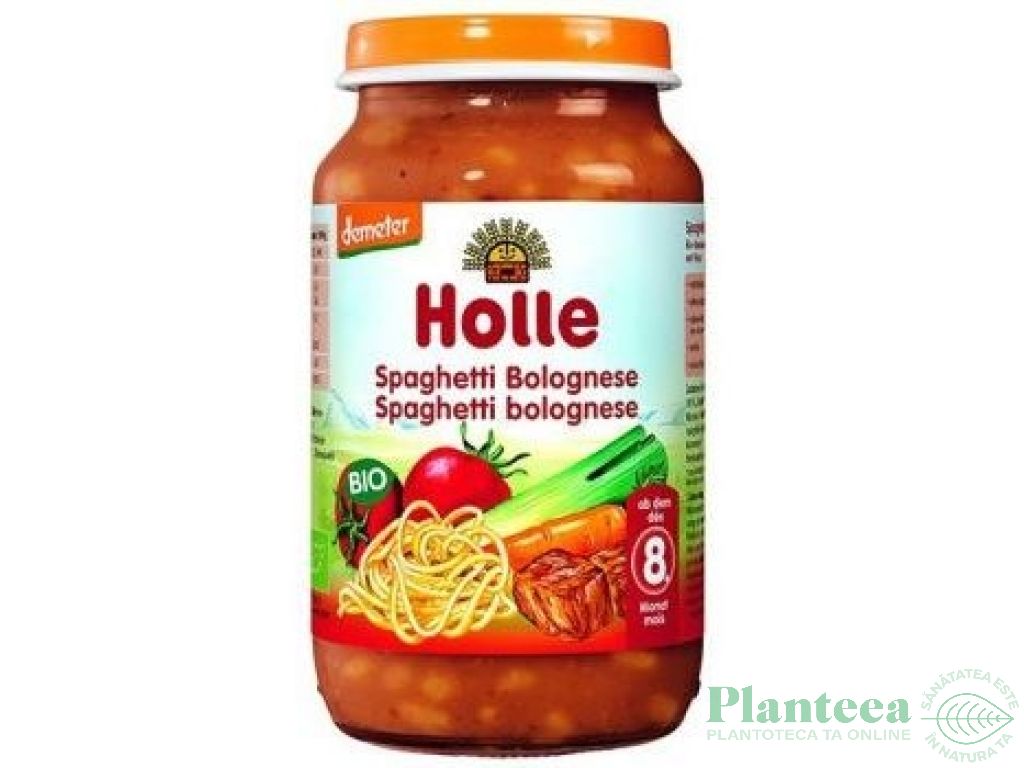 Piure spaghete bolognese carne vita bebe +8luni eco 220g - HOLLE