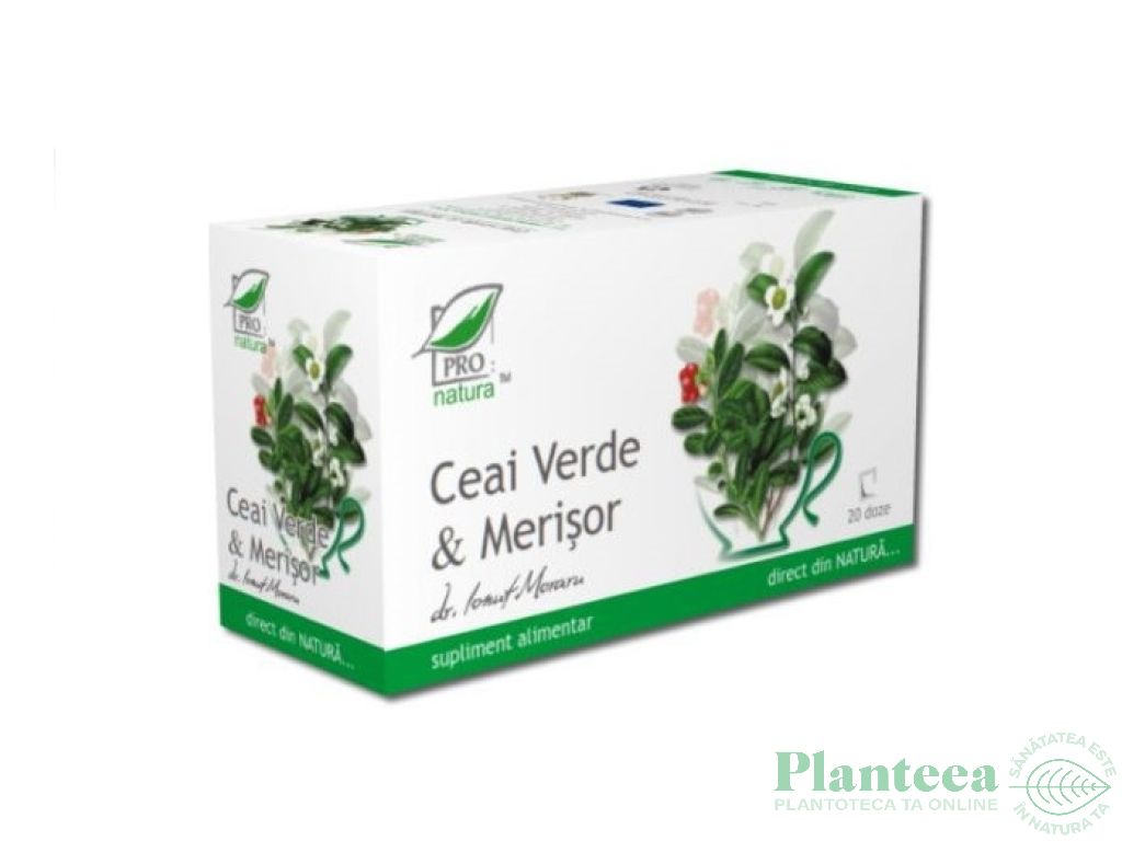 Ceai verde merisor 20dz - MEDICA