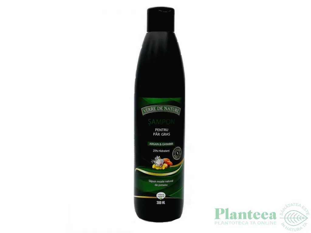 Sampon natural par gras miere argan ghimbir 300ml - VERRE DE NATURE