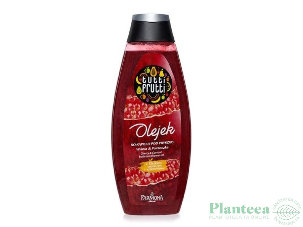 Ulei baie dus visine coacaze rosii Tutti Frutti 425ml - FARMONA